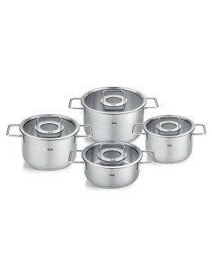 Pure Profi® batería de cocina  4 Piezas con Tapa de Cristal Fissler Fissler 0