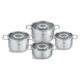 Pure Profi® batería de cocina  4 Piezas con Tapa de Cristal Fissler Fissler 0