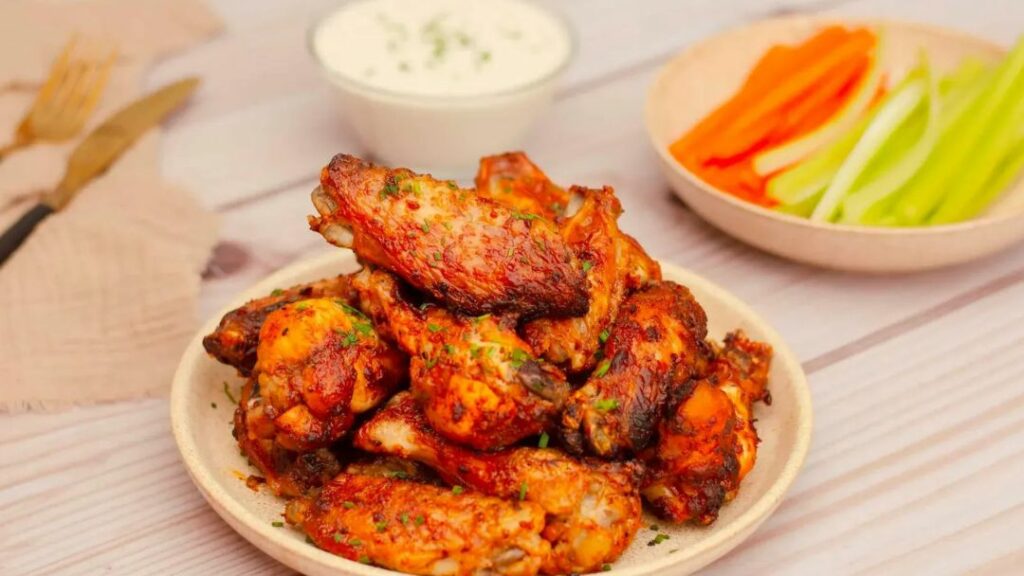 alitas de pollo picantes en barbacoa