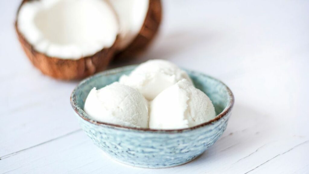 helado de vainilla y coco