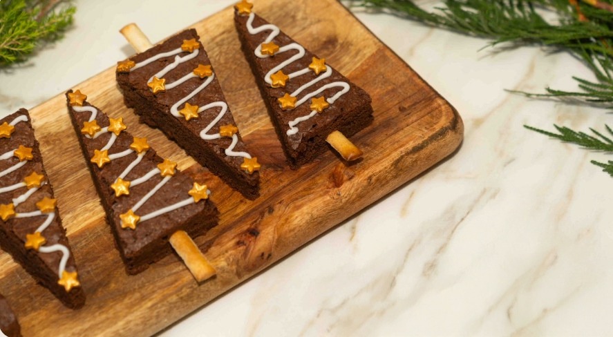 receta árboles bizcocho de chocolate