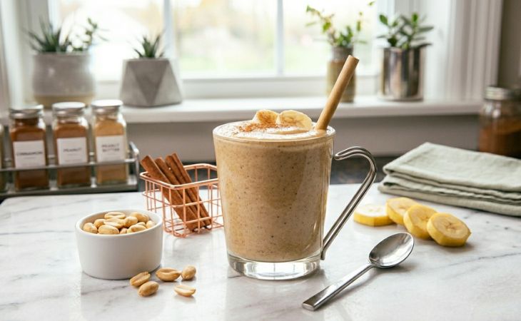 Batido de plátano y cacahuete post-entrenamiento